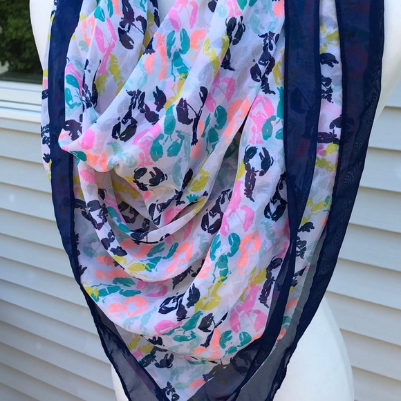 Lobster multicolored print scarf - Picture 2 of 3